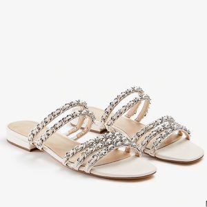 Ann Taylor Wesley Chain Flat Sandal Sz.7.5